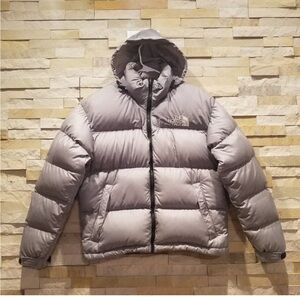 North Face Womens Gray Medium Nuptse Puffer Jacket